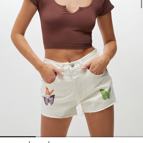 Levi 501 Butterfly Denim Shorts - Picture 1 of 7